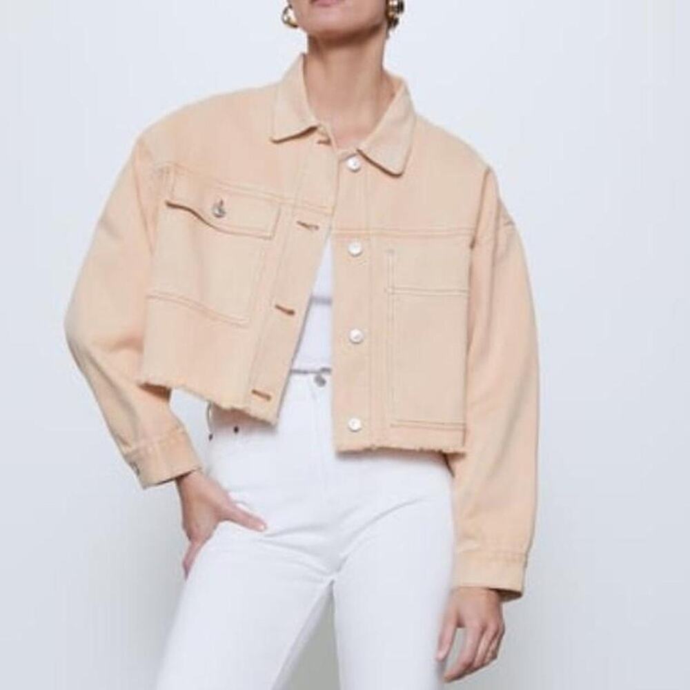 Zara Women's Light Tan Jean Jacket